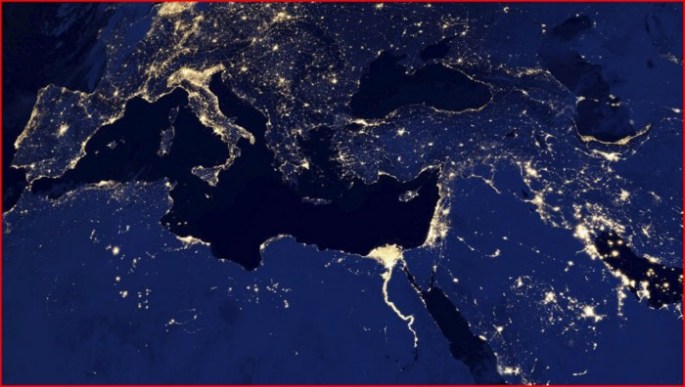 earth at night