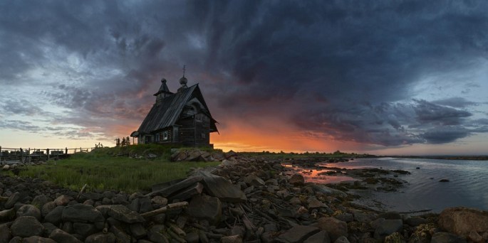 dream house on shoreline